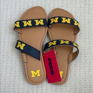 NWT Women’s Sandals - University Of Michigan